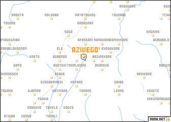 map of Azivégo