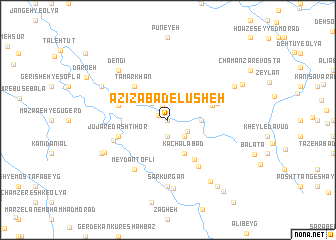 map of ‘Azīzābād-e Lūsheh