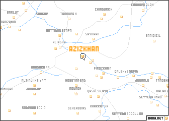 map of ‘Azīz Khān