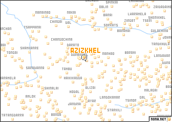 map of Azīz Khel