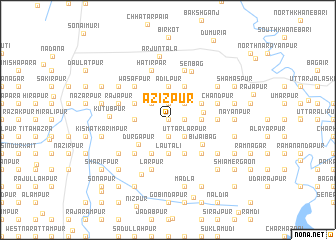 map of Azīzpur