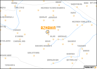 map of Azmaḩīn