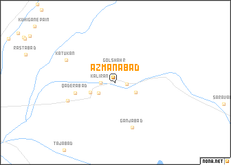 map of Azmanābād