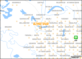 map of Āzmatpur