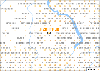 map of Āzmatpur