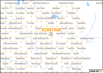 map of Āzmatpur