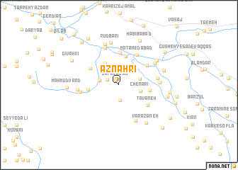 map of Aznahrī