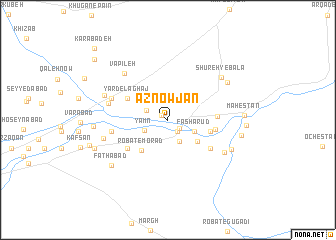 map of Aznowjān