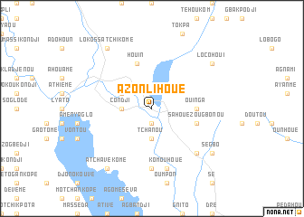 map of Azonlihoué