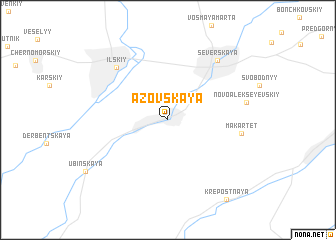 map of Azovskaya