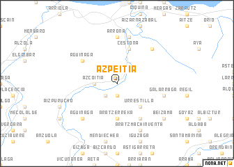 map of Azpeitia