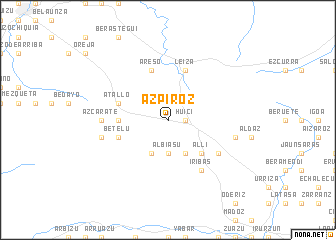 map of Azpiroz