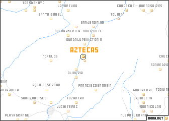 map of Aztecas