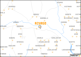 map of Azuago