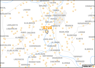 map of Azúa