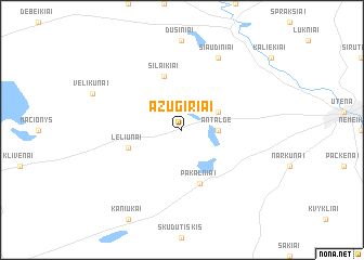 map of Ažugiriai