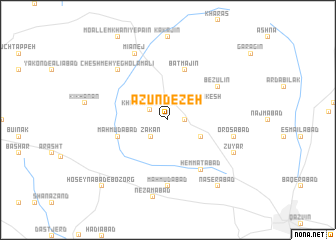 map of Azūndezeh