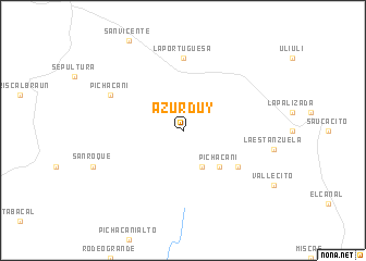 map of Azurduy