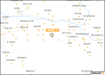 map of Azvīān