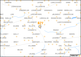 map of Azy