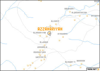 map of Az̧ Z̧ahārīyah