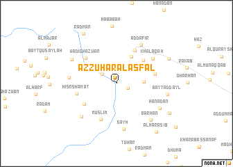 map of Az̧ Z̧uhār al Asfal