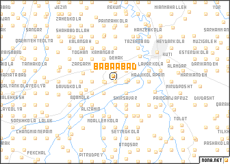 map of Bābāābād