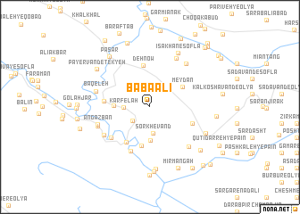 map of Bābā ‘Alī