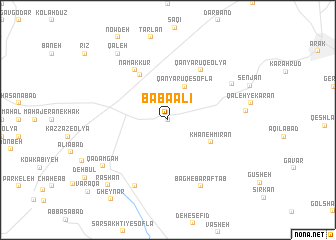 map of Bābā ‘Alī