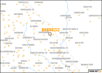 map of Bābā ‘Azīz