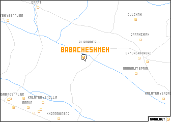 map of Bābā Cheshmeh