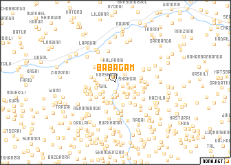 map of Bābāgām