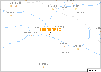 map of Bābā Ḩāfez̧