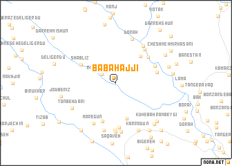 map of Bābā Ḩājjī