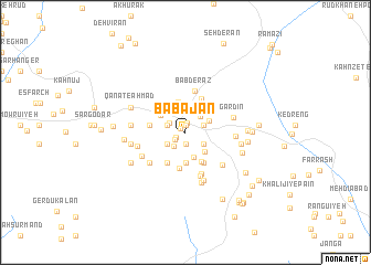 map of Bābā Jān