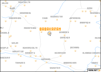 map of Bābā Karam