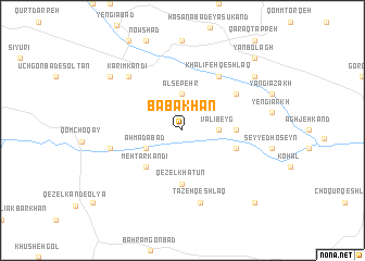 map of Bābā Khān