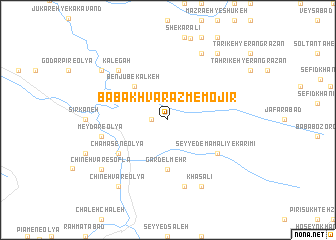 map of Bābā Khvārazm-e Mojīr