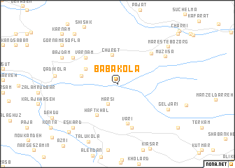 map of Bābā Kolā