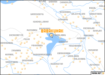 map of Bābā Kūhak