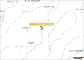 map of Bābā Kurz ad Dīn