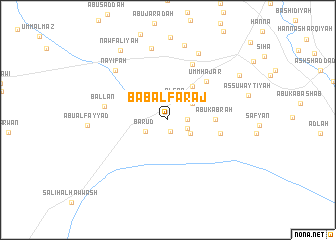 map of Bāb al Faraj