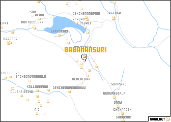 map of Bābā Manşūrī