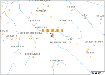 map of Bābā Monīr