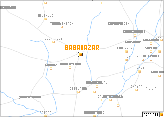 map of Bābā Naz̧ar