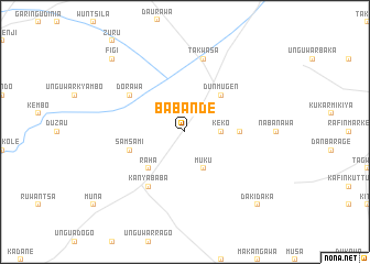 map of Babande