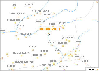 map of Bābā Pīr ‘Alī