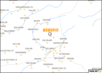 map of Bābā Pīr