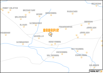 map of Bābā Pīr