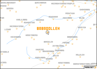 map of Bābā Qolleh